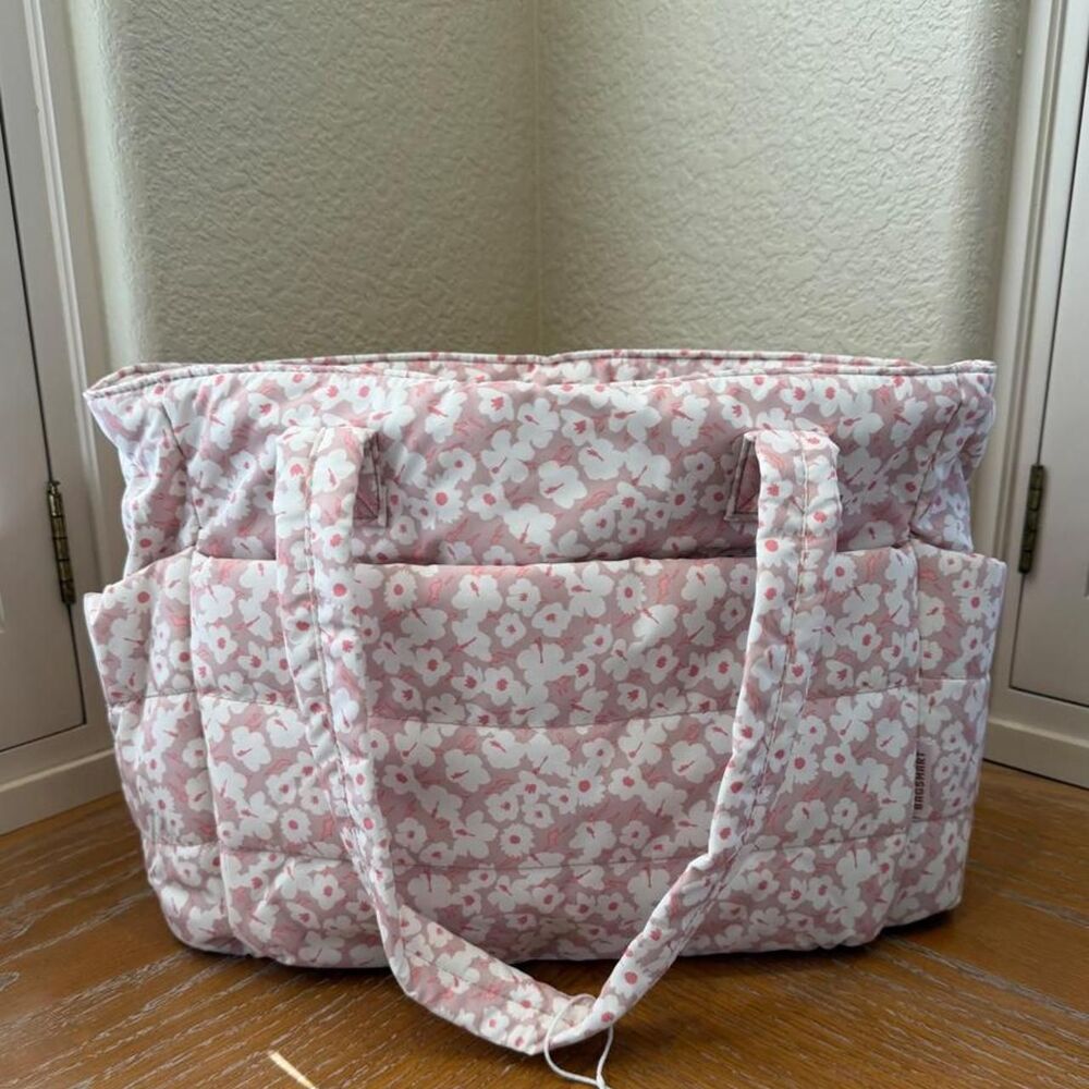NWT BAGSMART Floral Puffer Tote Bag